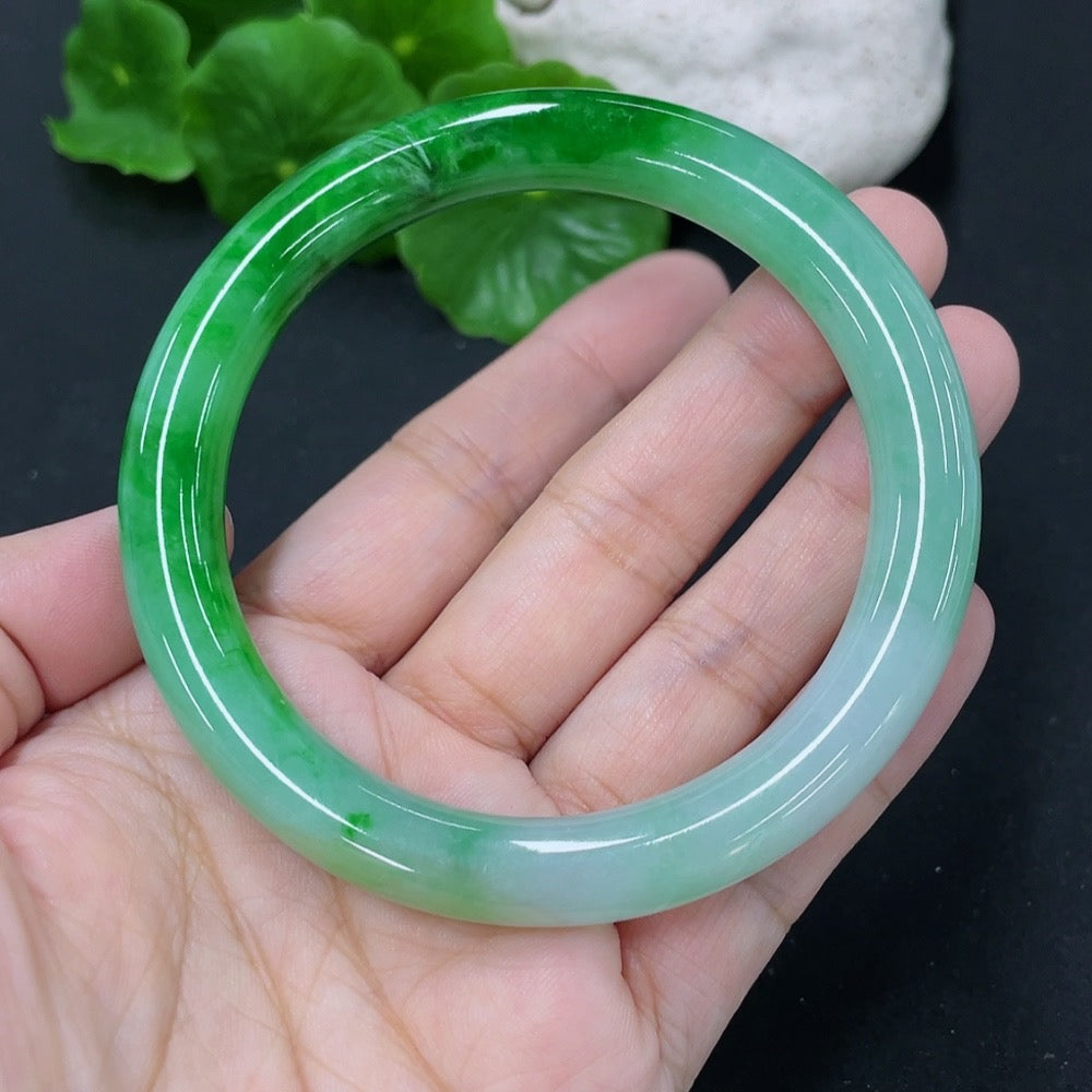 Jadeite Round Bangle Size 56.5mm Total Weight Approx. 45.82g [Total Value: $11,458 USD]