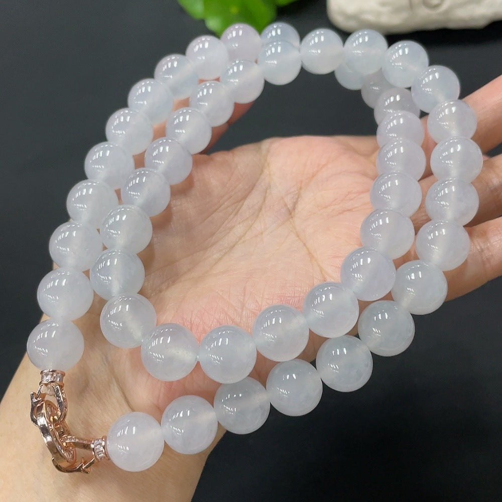 Jadeite Bead Necklace Approx. 12.5/12.7mm Non-Gold Clasp Approx. 173g [Total Value: $25,988 USD]