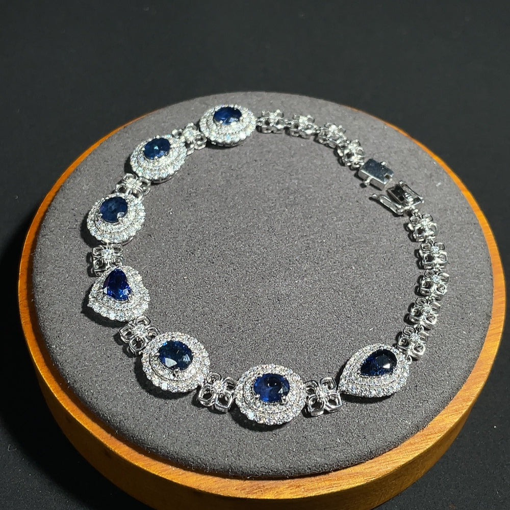 Sapphire Bracelet Non-Diamond 18K Gold