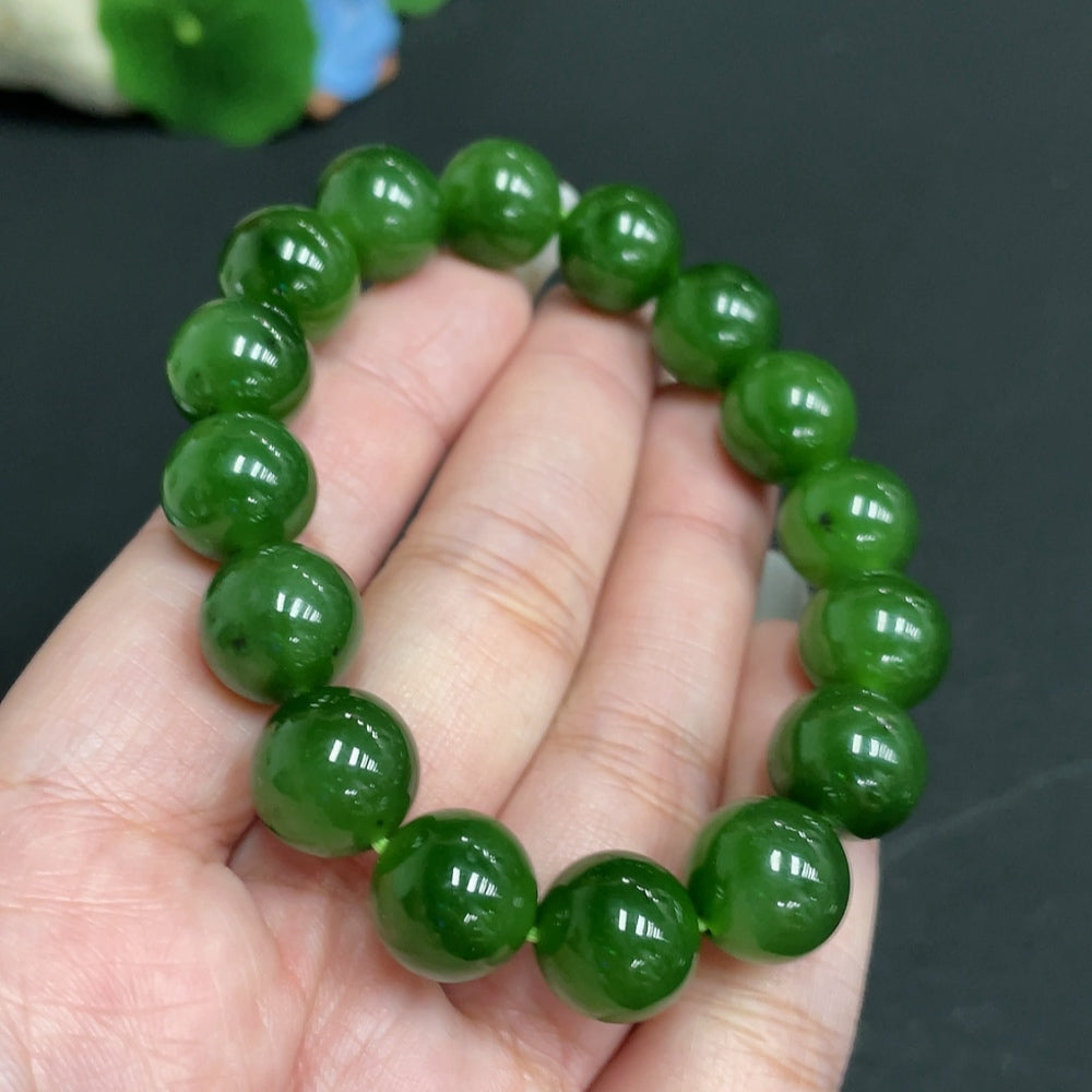 Hetian Jade Bracelet Size 11.9mm Approx. Total Weight About 43.9g