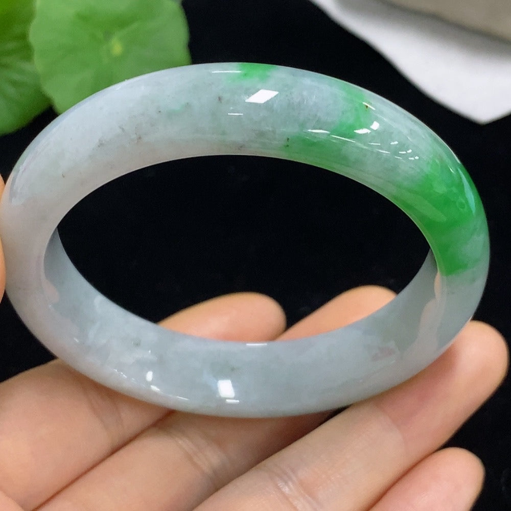 Jadeite Round Bangle Size 54.7 Total Weight Approx. 56.98g