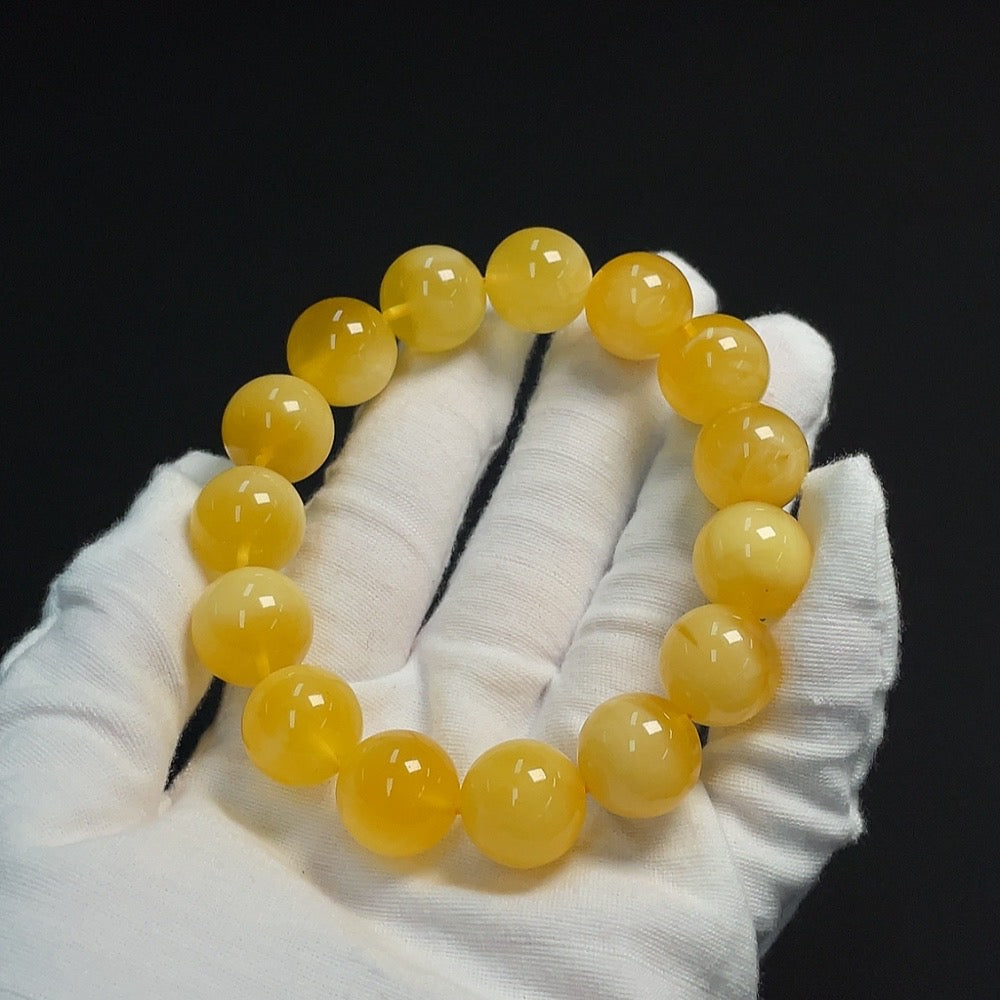 Amber Beeswax Bracelet, Approx. 14.6mm, Total Weight Approx. 26.28g