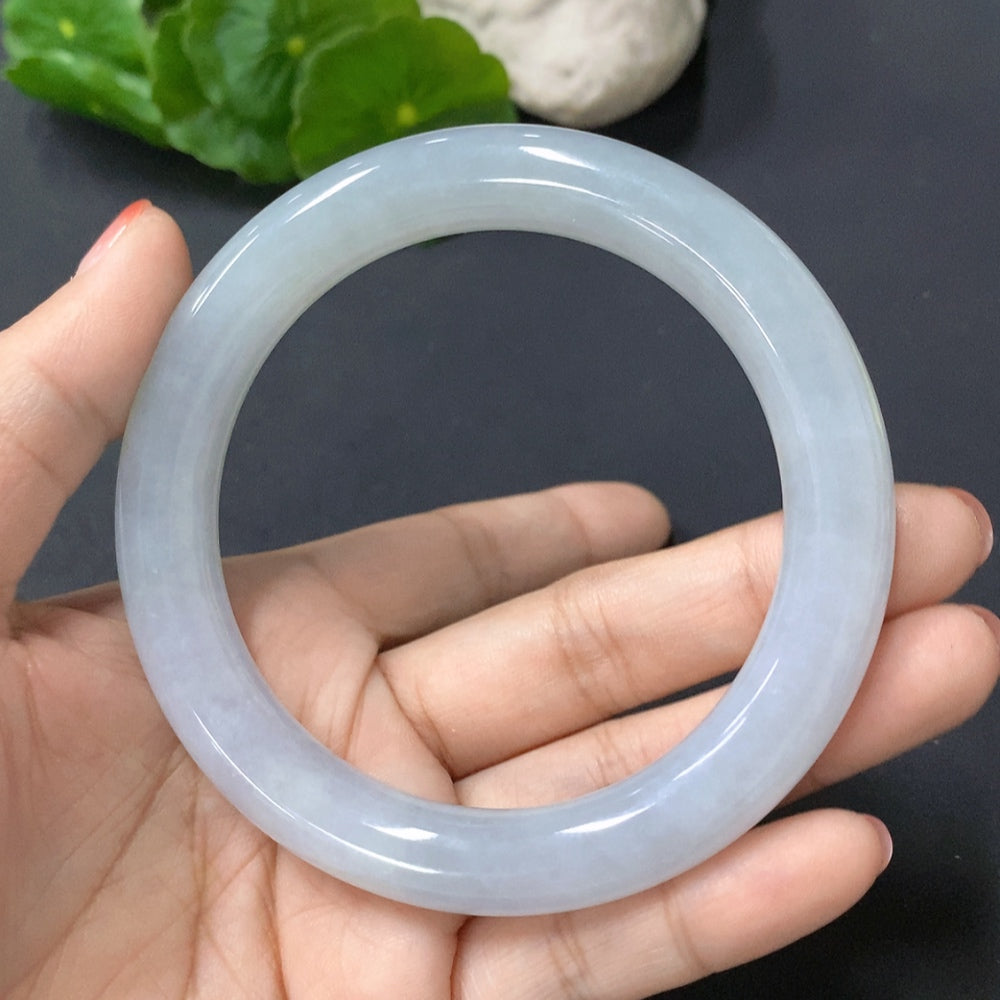 JadeiteRound Bangle 59.3 Circumference | Huiliu Certified