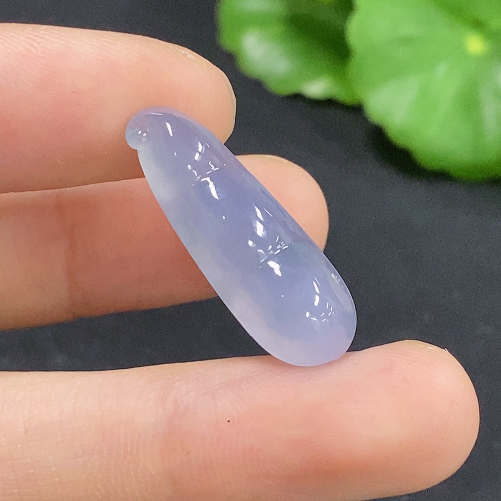 Jadeite Lucky Bean Inlay Piece