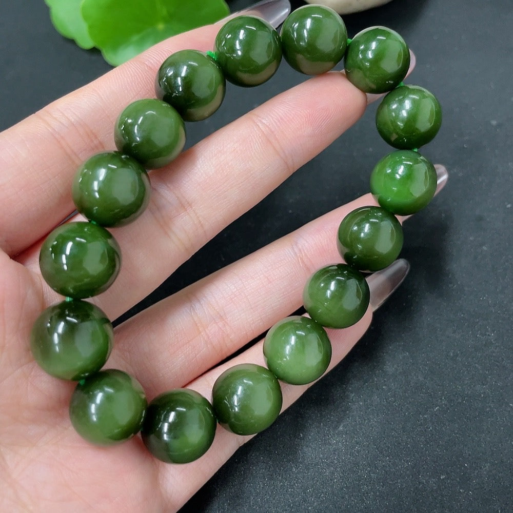 Hetian Jade Jasper Bracelet, Approx. 13mm, Total Weight Approx. 56.1g