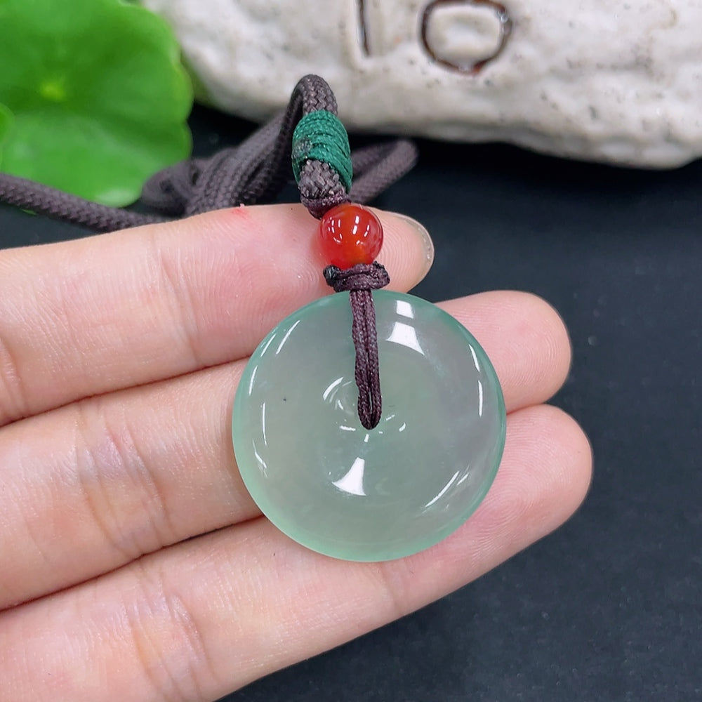 Jadeite Peace Knot Pendant (including rope weight)