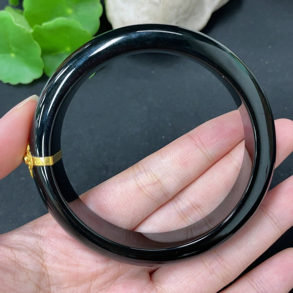 Hetian Jade Round Bracelet Gold Content 99%