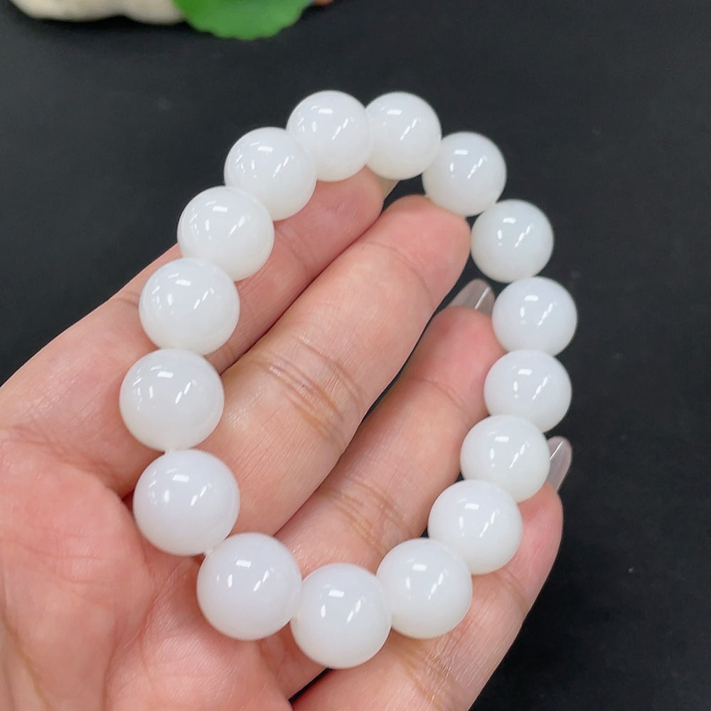 Hetian Jade Bracelet, Approx. 12.5mm, Total Weight Approx. 50.7g