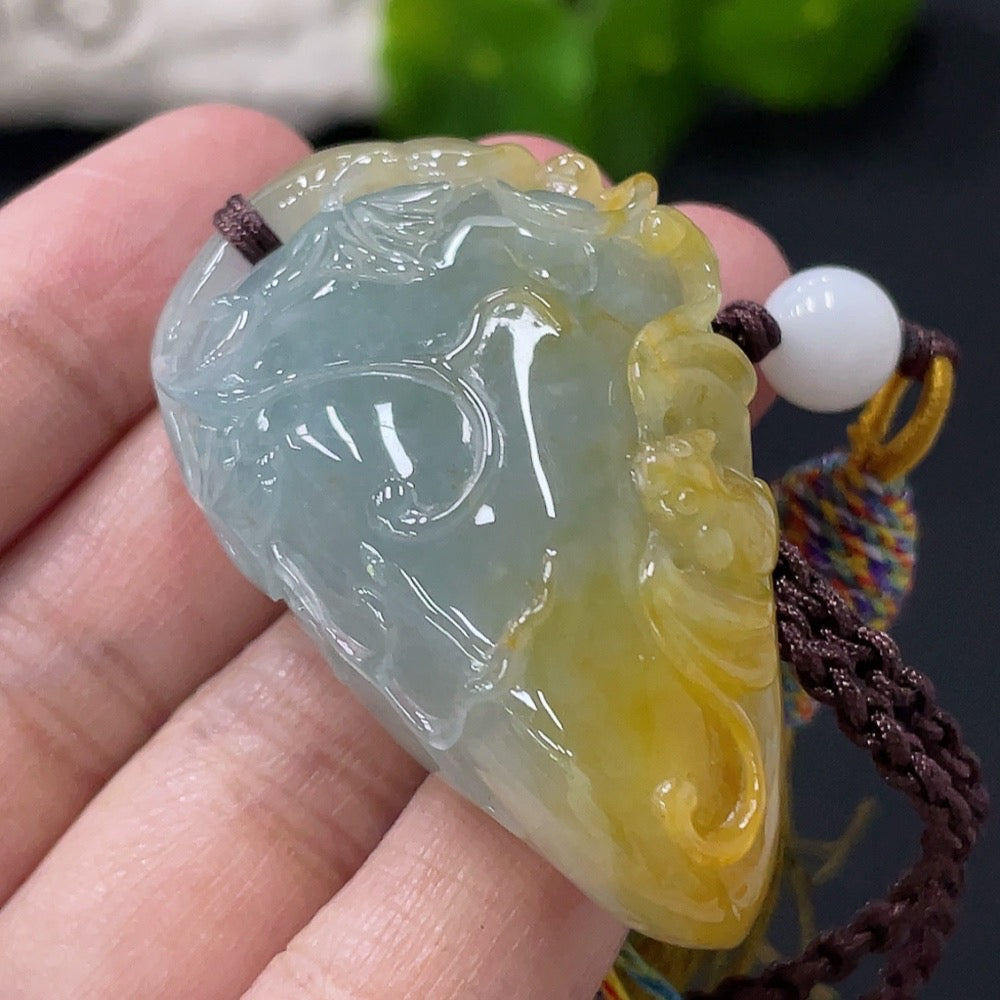 Jadeite Fu Gua Pendant