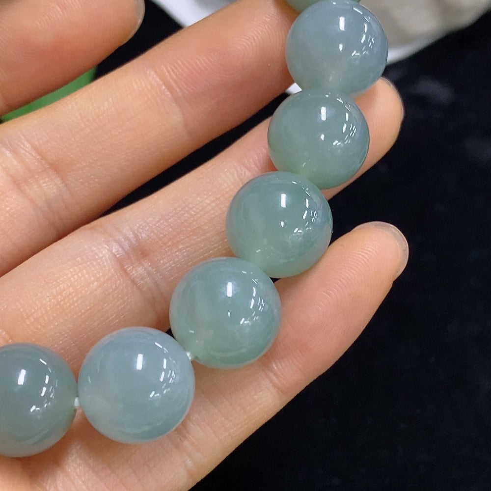 Jadeite Bracelet Size 12.5/13mm Approx. Total Weight About 59.77g