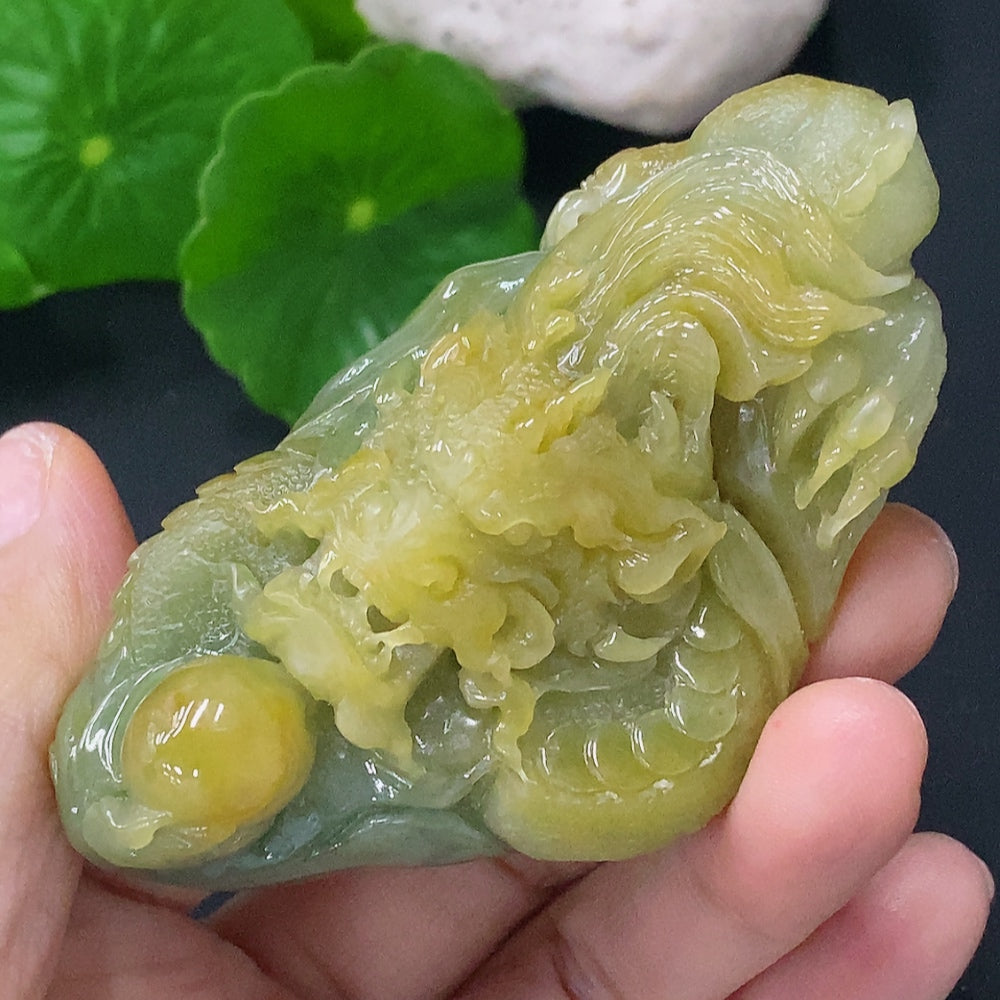 Jadeite Pendant Dragon Plaque Total Weight Approx. 90.9g Color Origin Undetermined