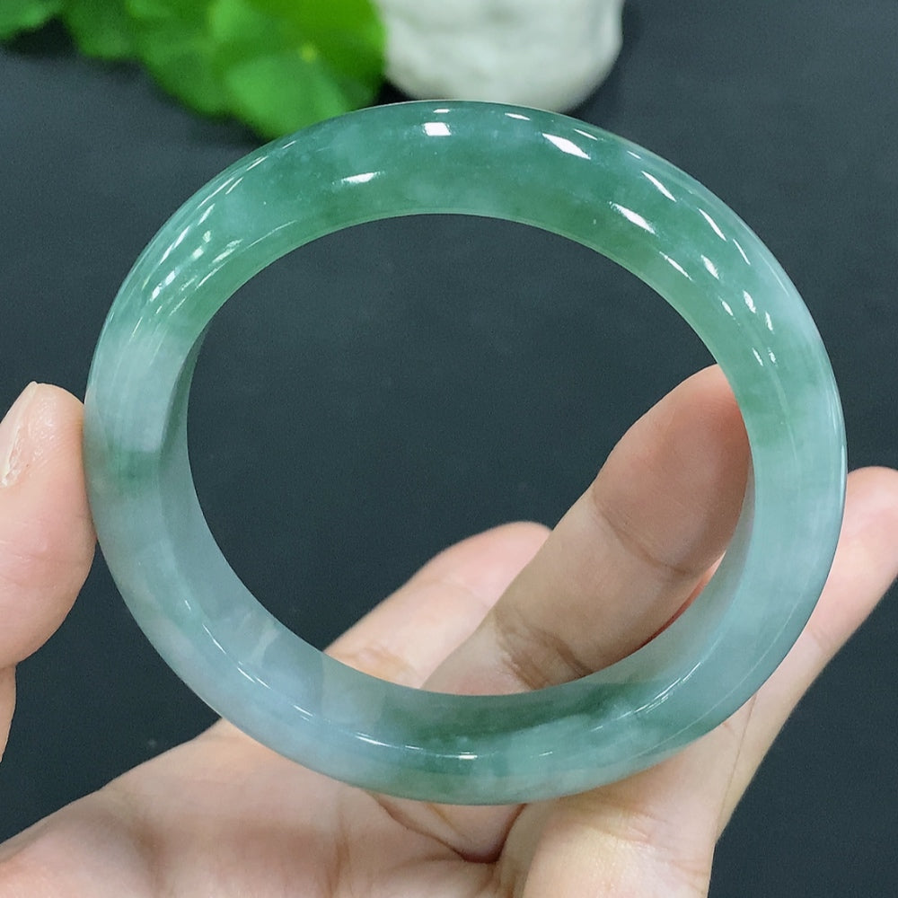 Jadeite Round Bracelet Size 55.2 Total Weight Approx. 55.9g