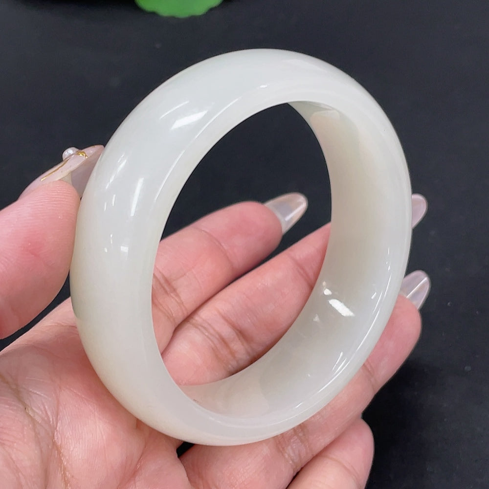 Hetian Jade Round Bracelet Size 59 Total Weight Approx. 82.3g