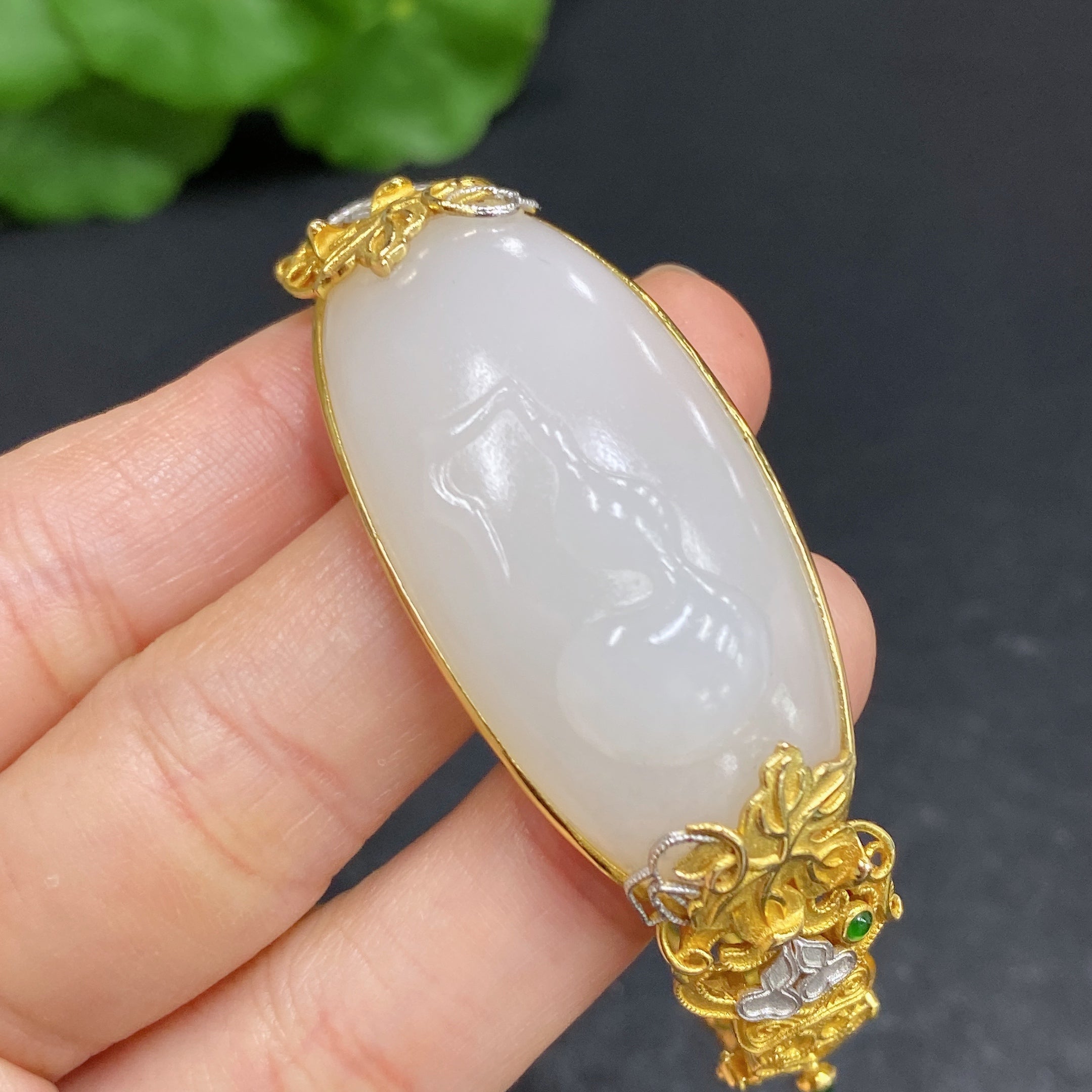 Hetian Jade Inlaid Bracelet