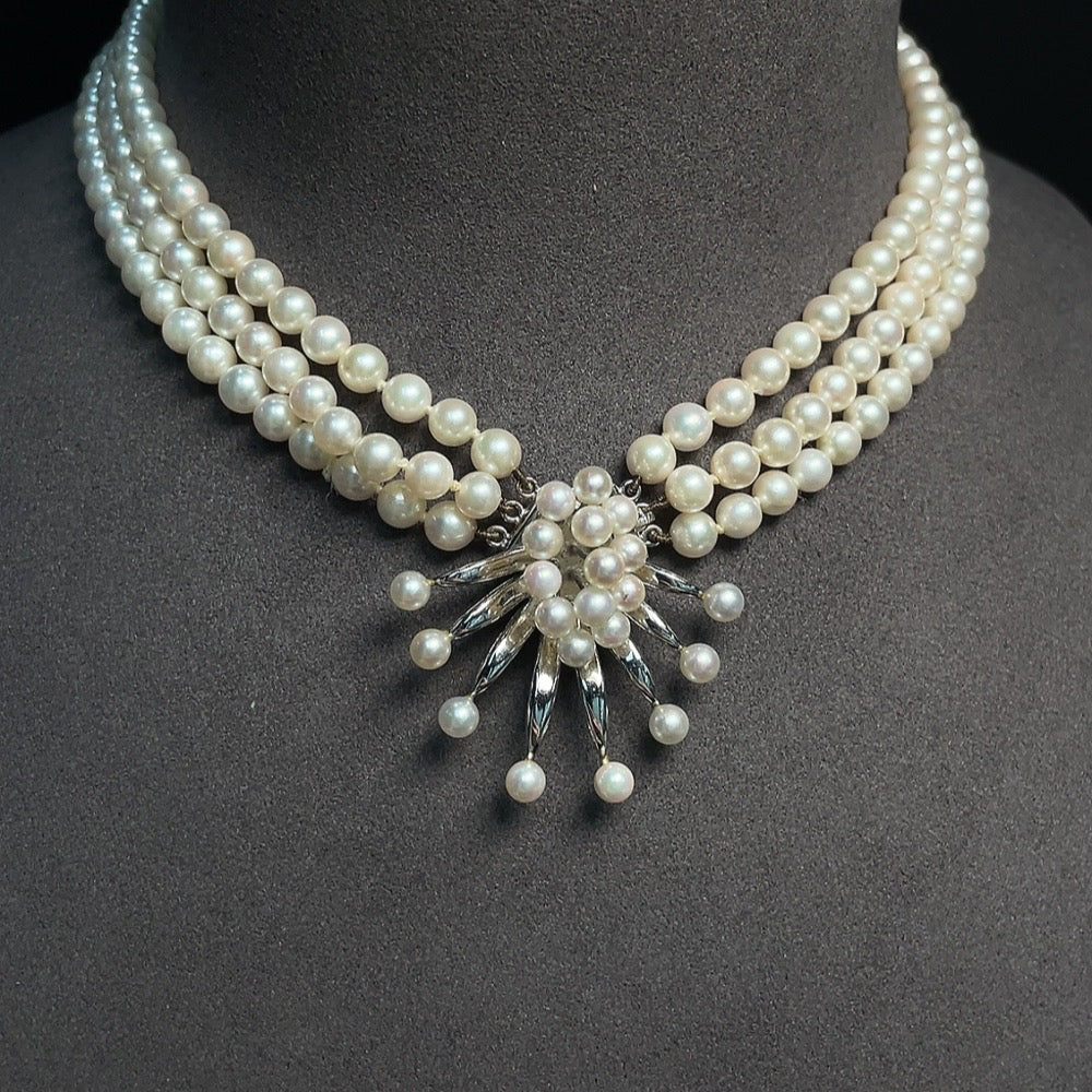 Seawater Pearl Strand Non-Gold Setting Approx. 5.2mm Total Weight About 49.57g