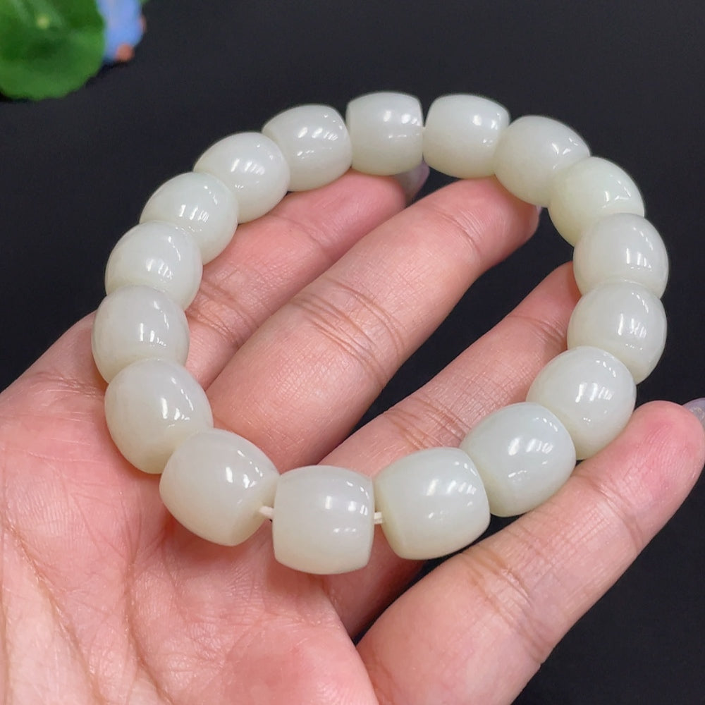 Hetian Jade Bracelet, Approx. 12.7mm, Total Weight Approx. 66.5g
