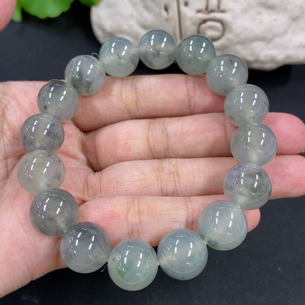 Jadeite Bracelet Approx.12.8mm Total Weight 58.84g