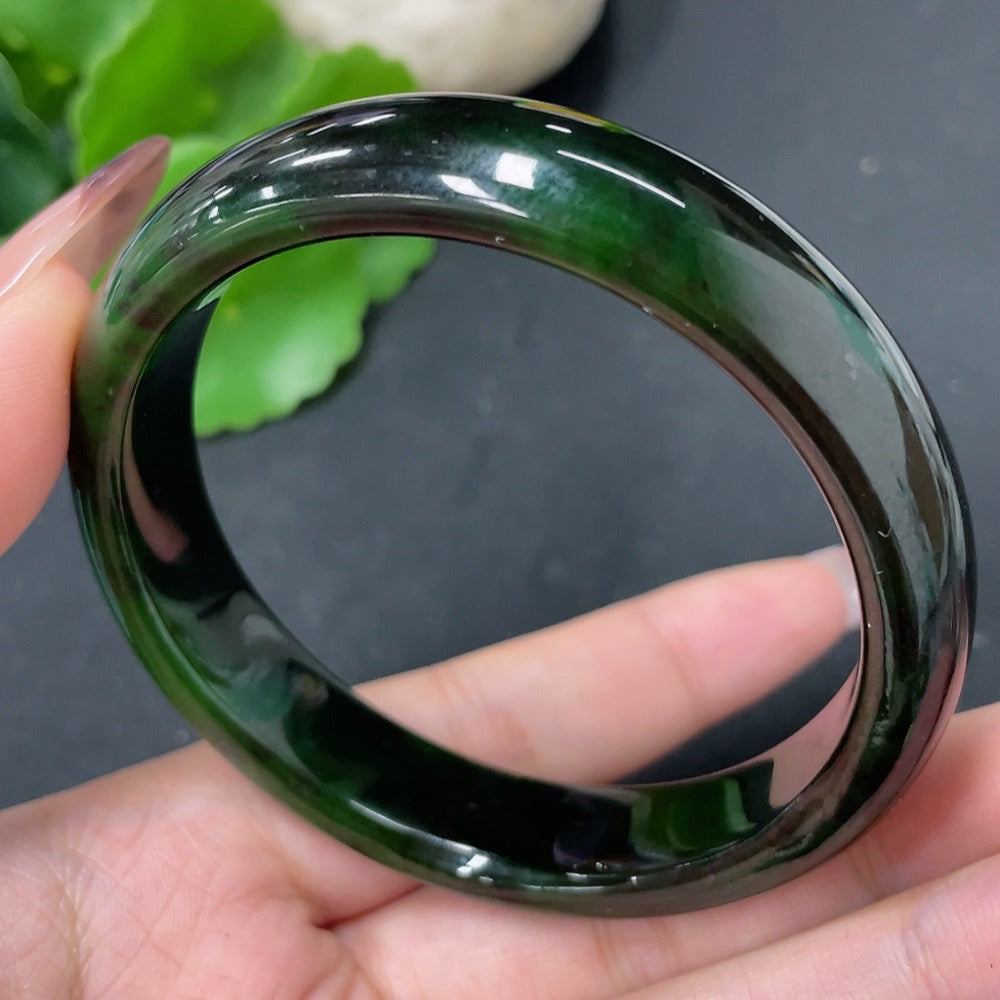 Hetian Jade Round Bracelet Size 58.1 Total Weight Approx. 51g Containing Other Mineral Components