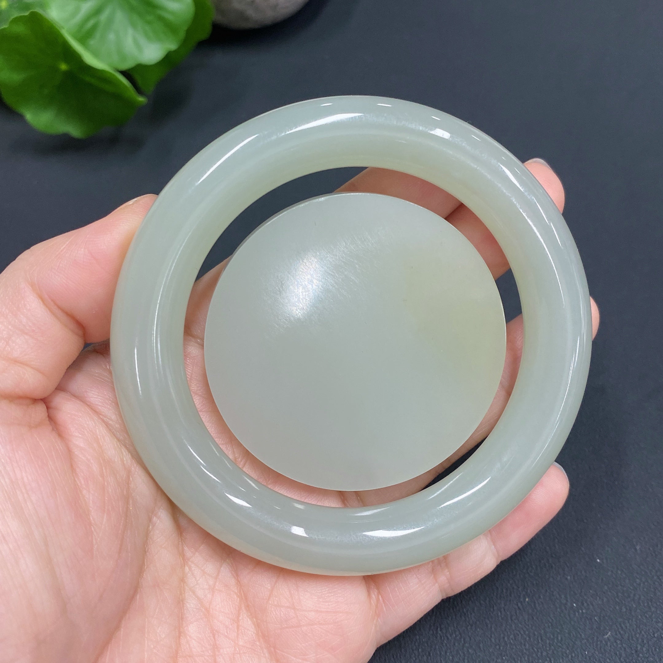 Hetian Jade Bangle Set Size 56 Total Weight Approx. 96g