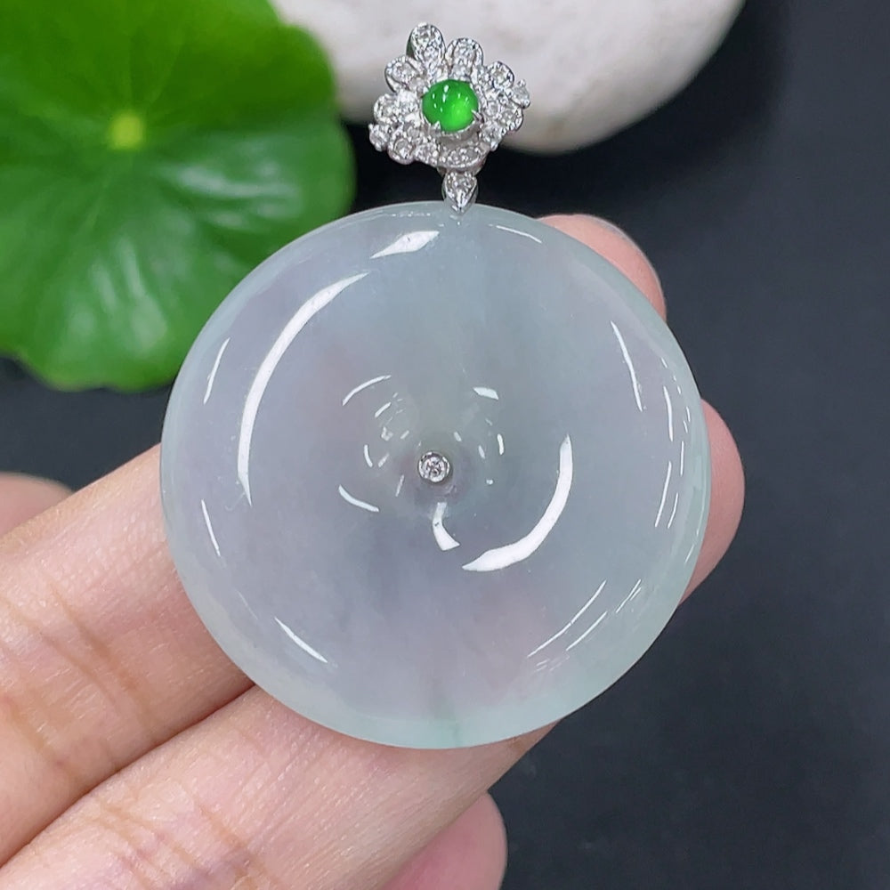 Jadeite Peace Knot Pendant Total Weight Approx. 12.2g 18k Gold Clasp Non-Diamond