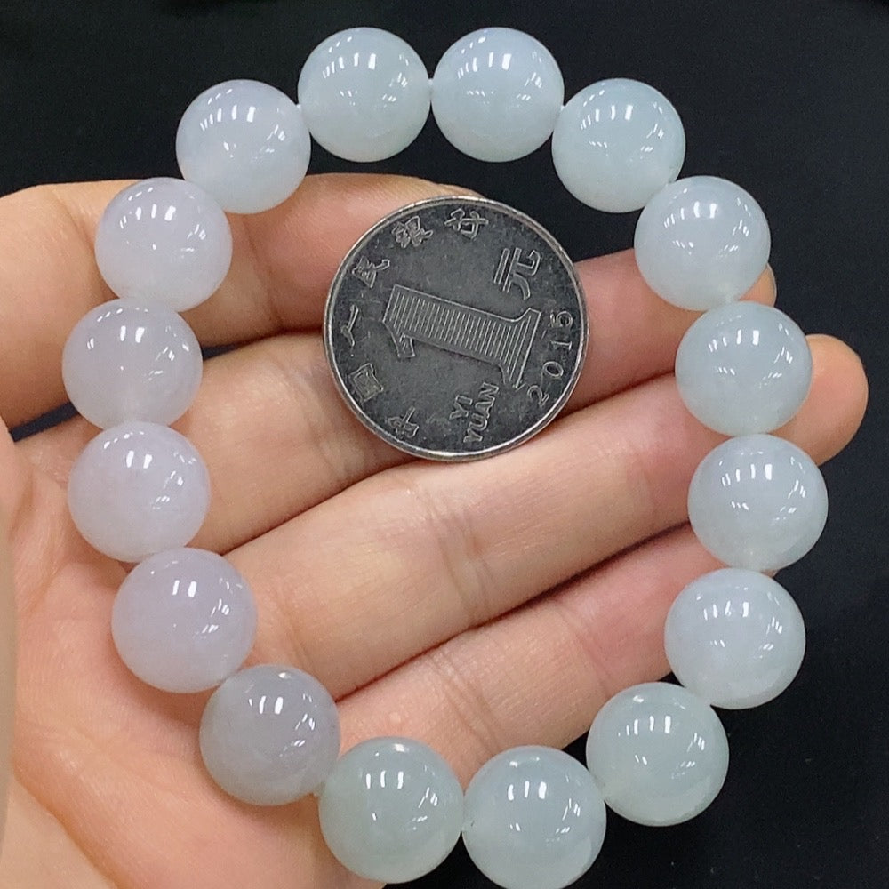 JadeiteBead Bracelet Approx. 12.5mm Total Weight Approx. 53.2g