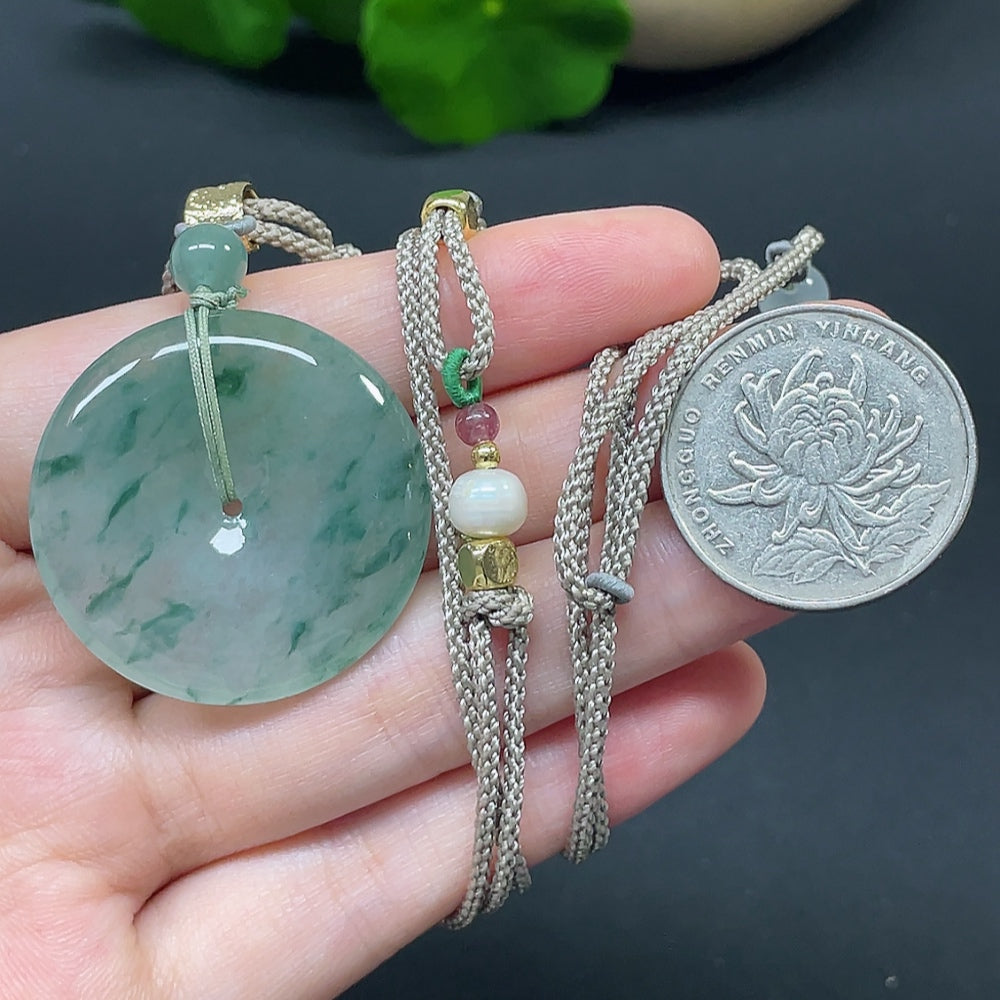 Jadeite Safety Buckle Pendant Non-Gold Accessory