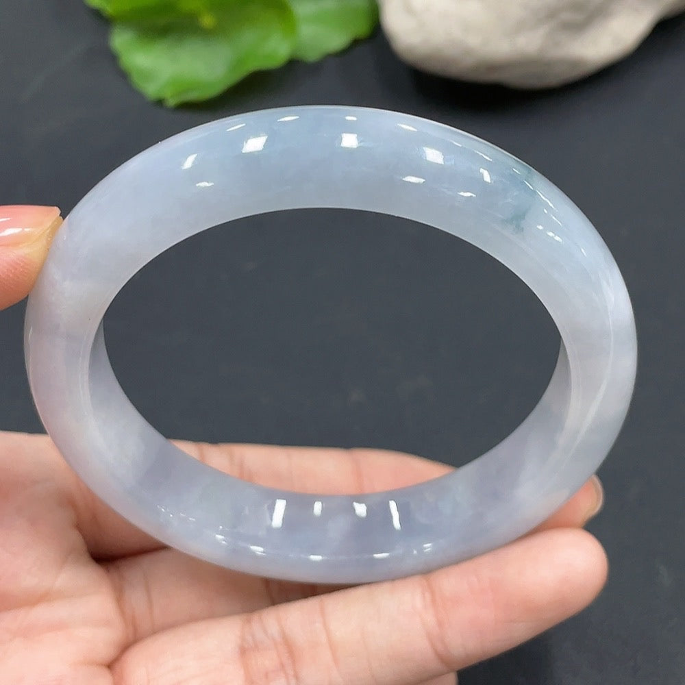 Jadeite Round Bangle, Inner Diameter 55.5, Total Weight 56.530g