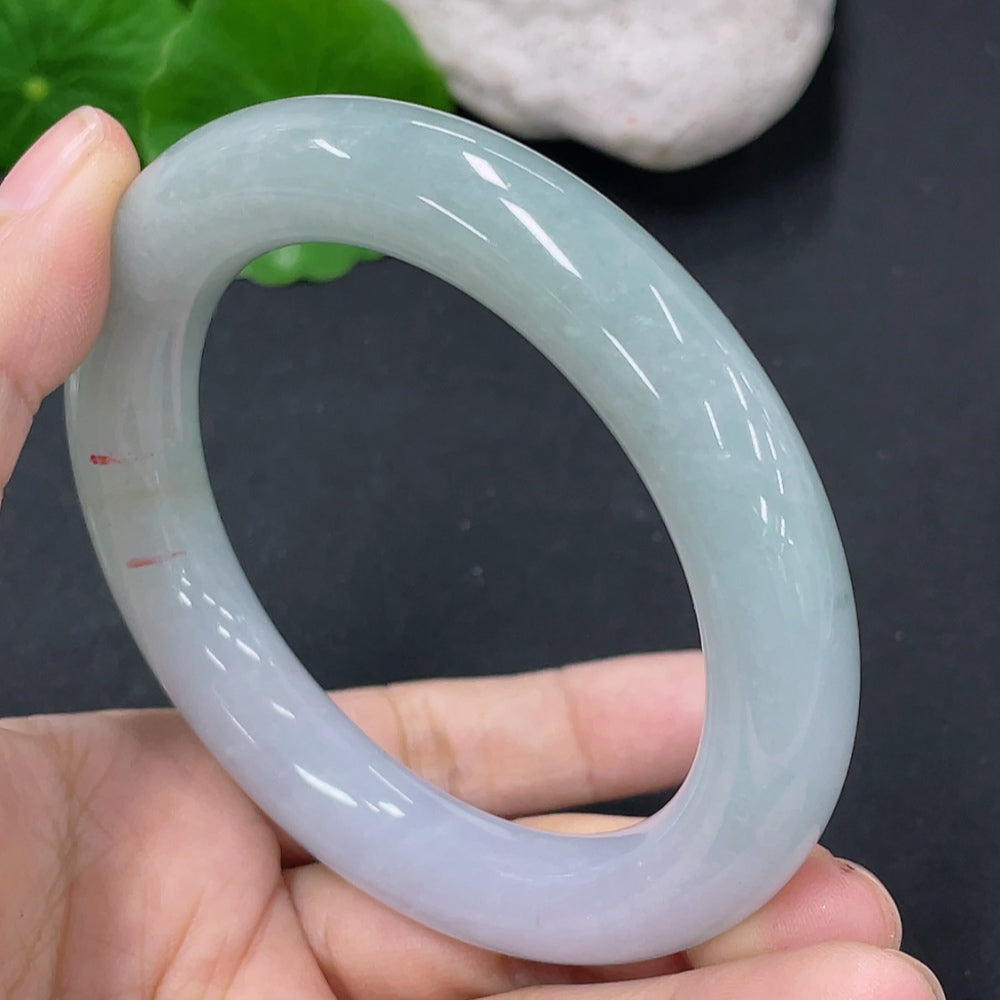 Jadeite Round Bangle Total Weight Approx. 68.4g Size 55 with Crack