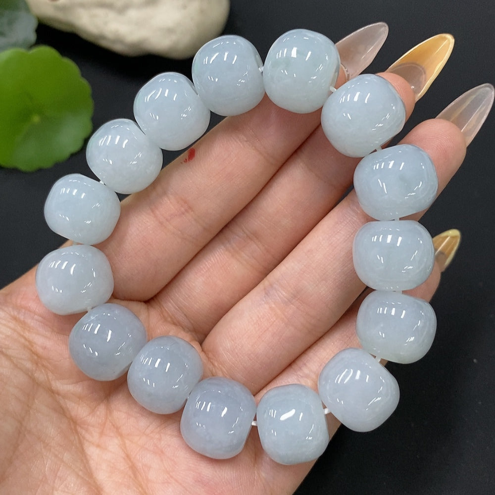 Jadeite Bracelet Total Weight Approx.81.6g Size Approx.15.4mm