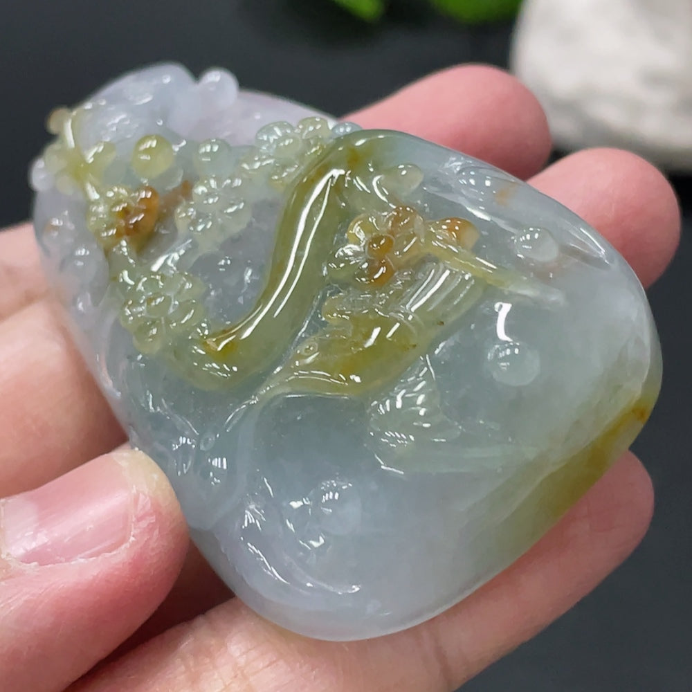 Jadeite Double Happiness Pendant