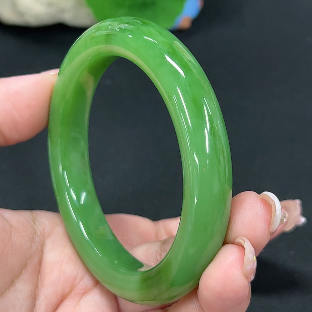 Hetian Jade Round Bracelet Size 57.1 Total Weight Approx. 58.9g