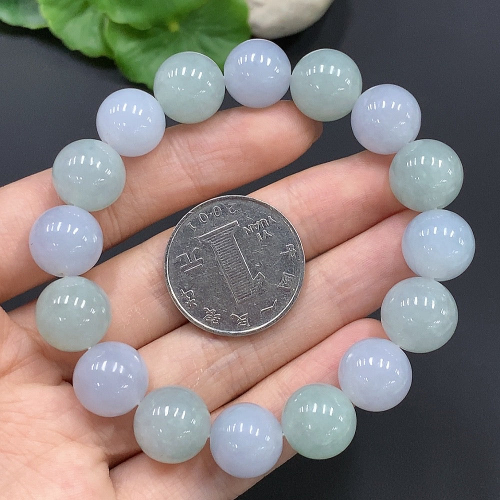 Jadeite Bead Necklace Approx. 12.6mm 55.672g