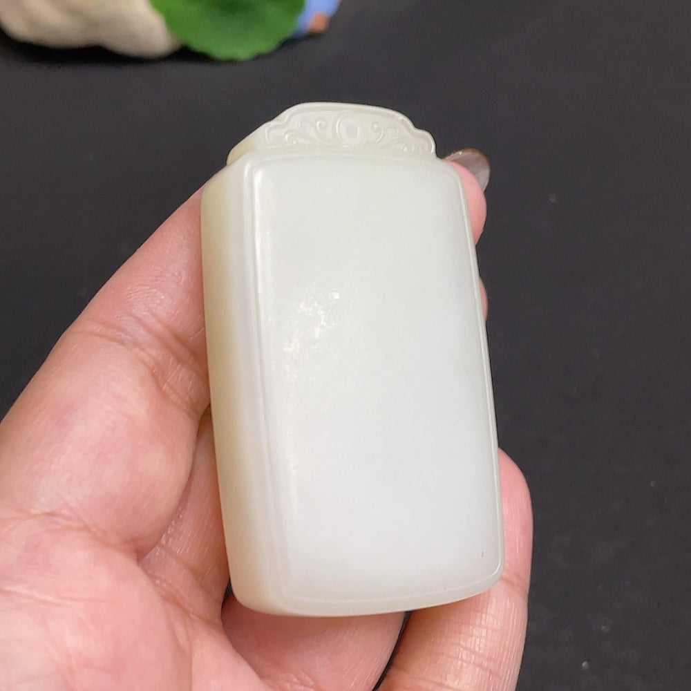 Hetian Jade Pendant, Plain Pendant, Total Weight Approx. 65.9g