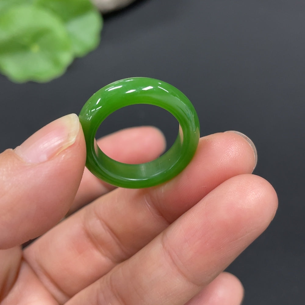 Hetian Jade Ring Size 14 Total Weight Approx. 3.5g