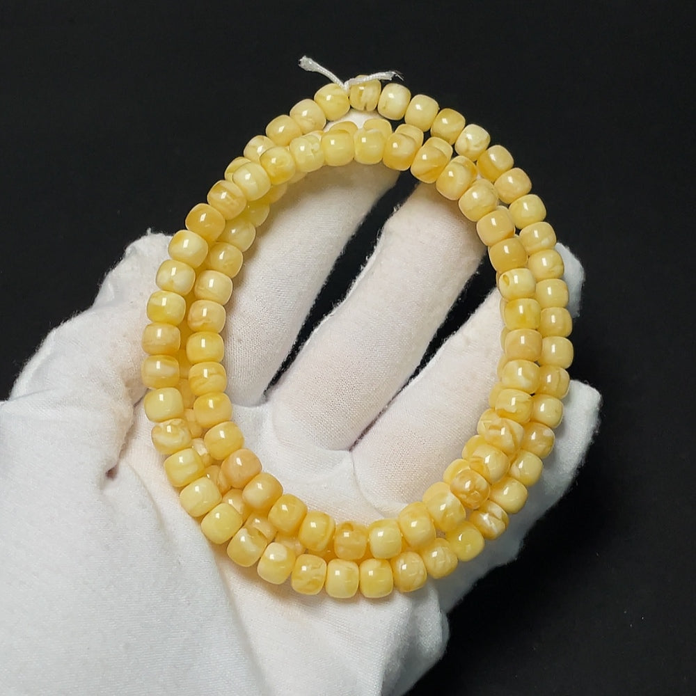 Amber Beeswax Pearl Strand