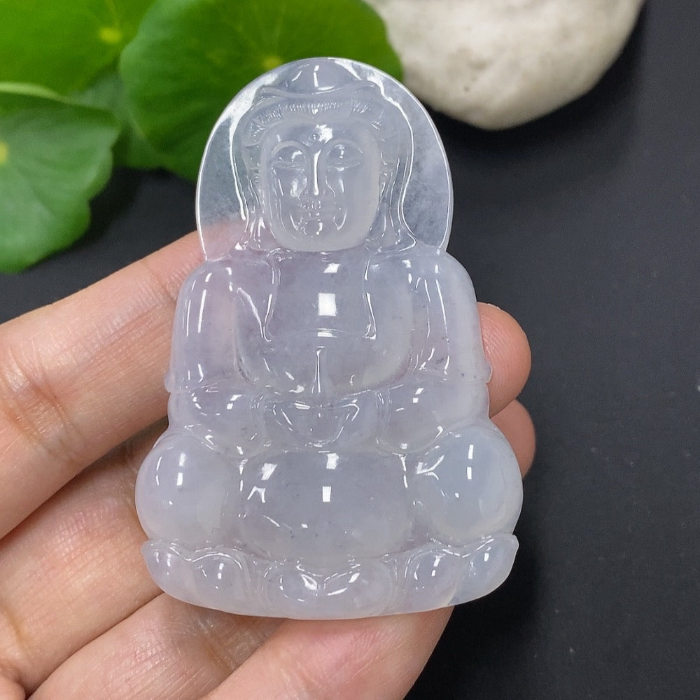 Jadeite Guanyin Pendant Total Weight About 22g