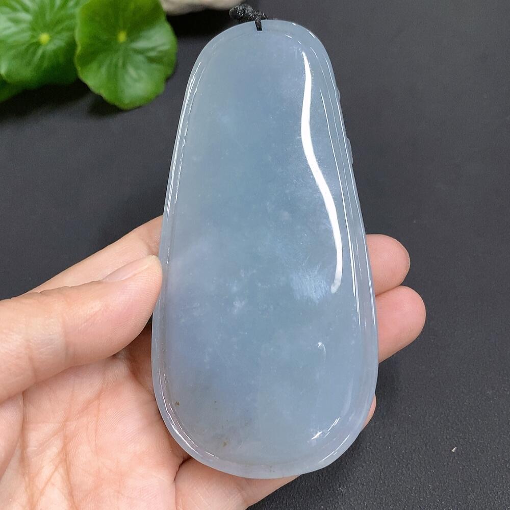 Jadeite Dragon-Guarding Guanyin Pendant