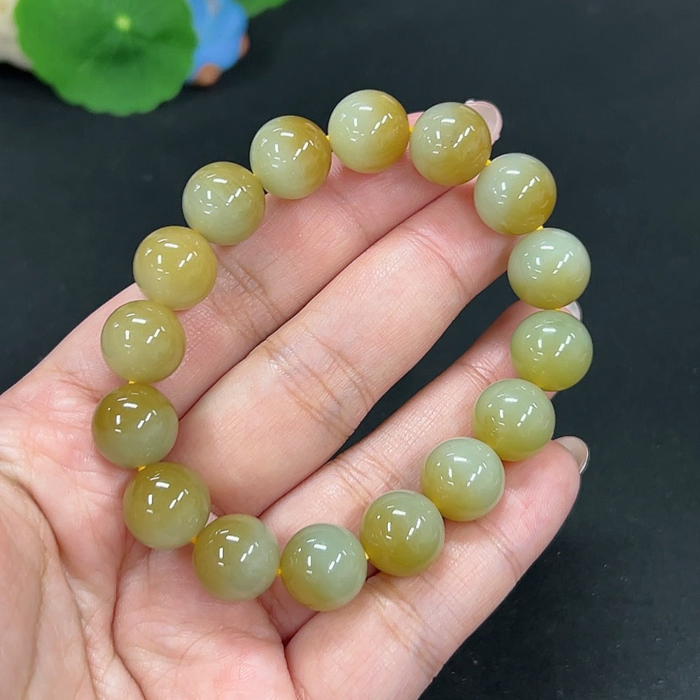 Hetian Jade Bracelet, approx. 11.7mm, total weight approx. 42.1g