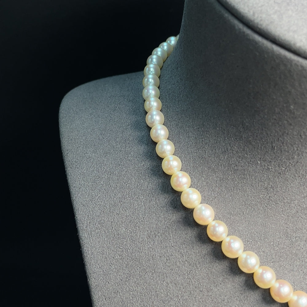 Seawater Pearl Strand Non-Gold Color Origin Undetermined Total Weight Approx. 25.5g Size About 6.7mm