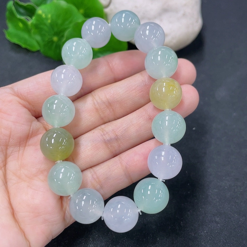 Jadeite Bracelet, Approx. 12.5mm, Total Weight Approx. 50.96g, Color Origin Undetermined