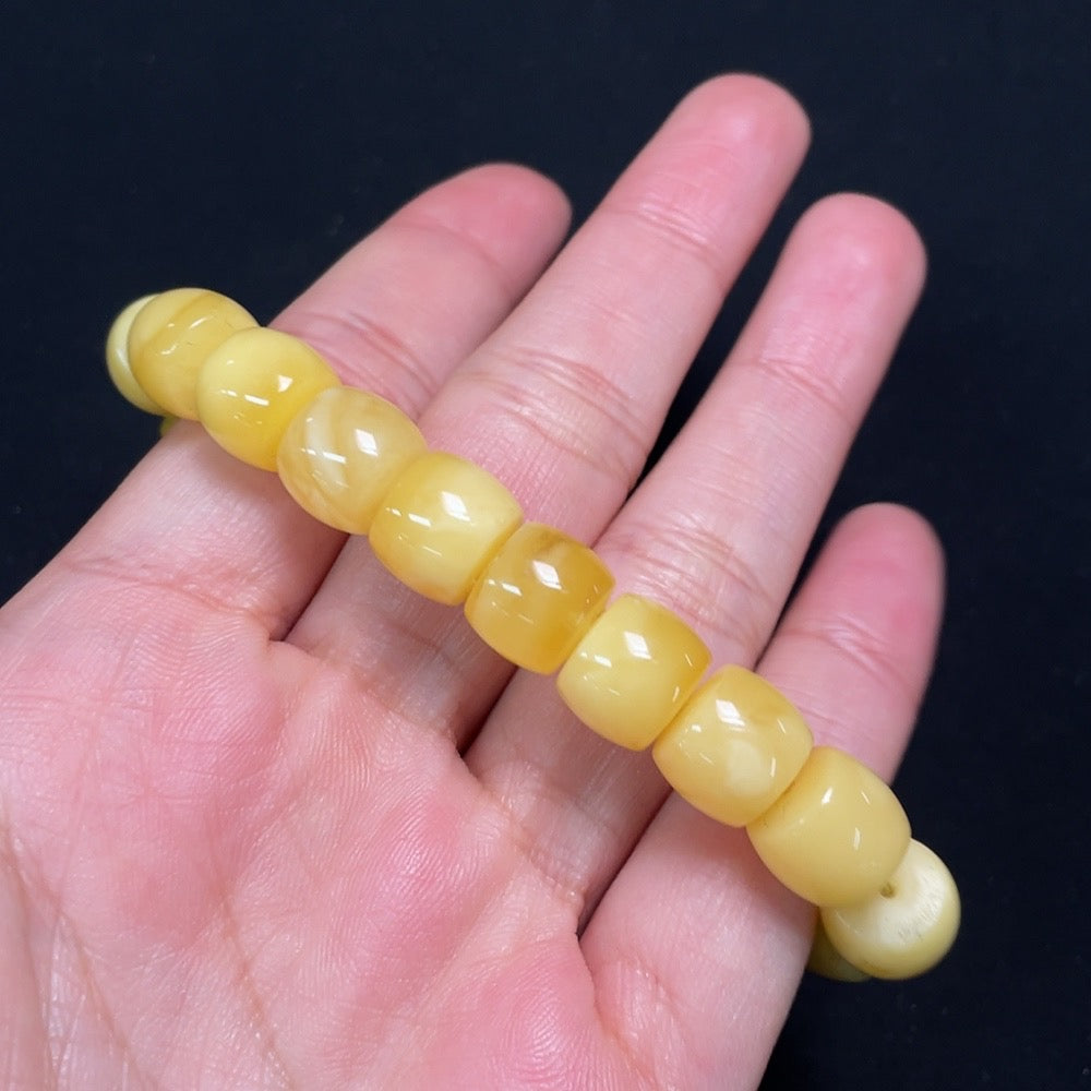 Amber Beeswax Beads Total Weight Approx.15.21g Size Approx.11.0mm