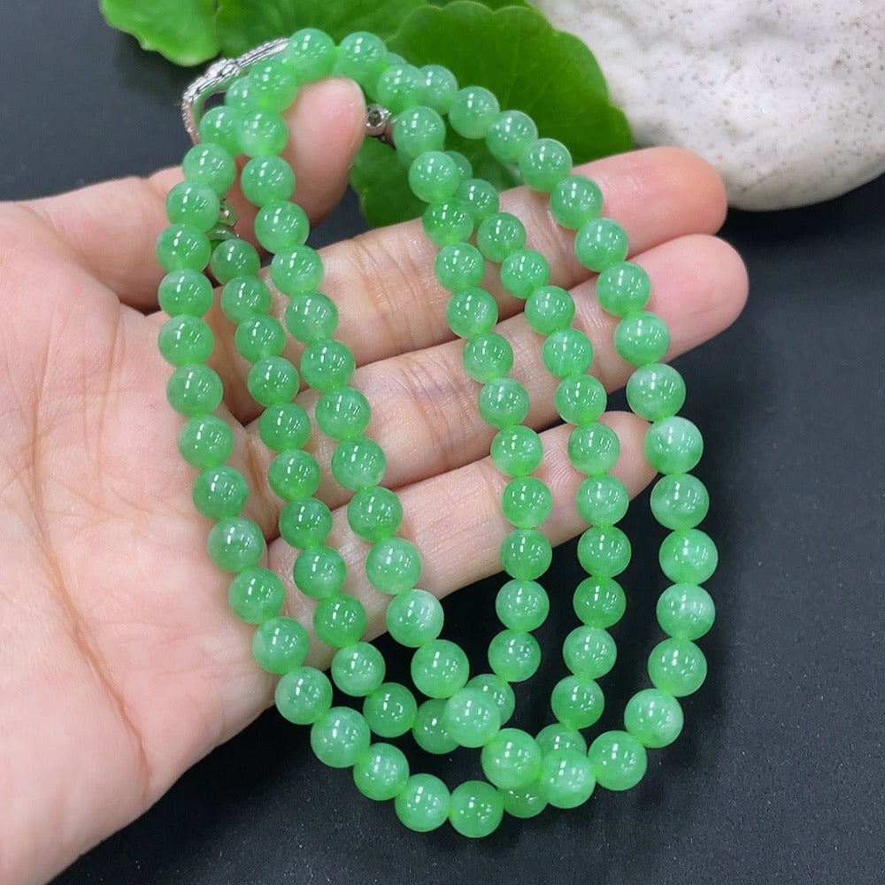 Jadeite Bracelet Approx.5.4/6.2mm Total Weight Approx.34.16g