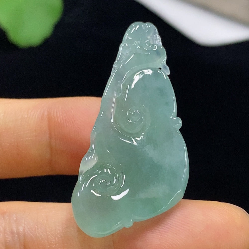 Jadeite Ruyi Pendant, total weight approximately 9.45g