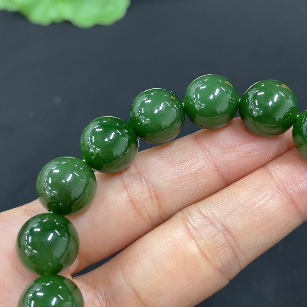 Hetian Jade Jasper Bracelet approx.11.7mm total weight approx.45.1g