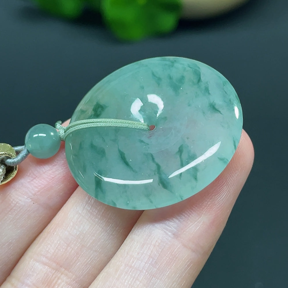 Jadeite Safety Buckle Pendant Non-Gold Accessory