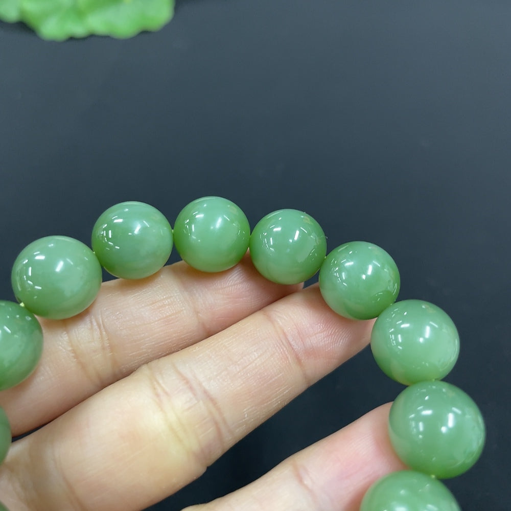 Hetian Jade Jasper Bracelet, Approx. 11.8mm, Total Weight Approx. 42.2g