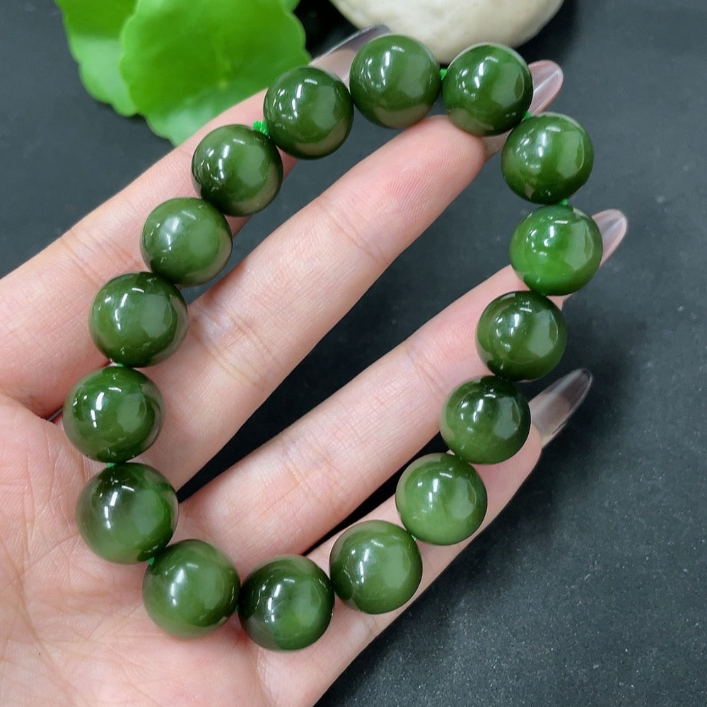 Hetian Jade Jasper Bracelet, Approx. 13mm, Total Weight Approx. 56.1g