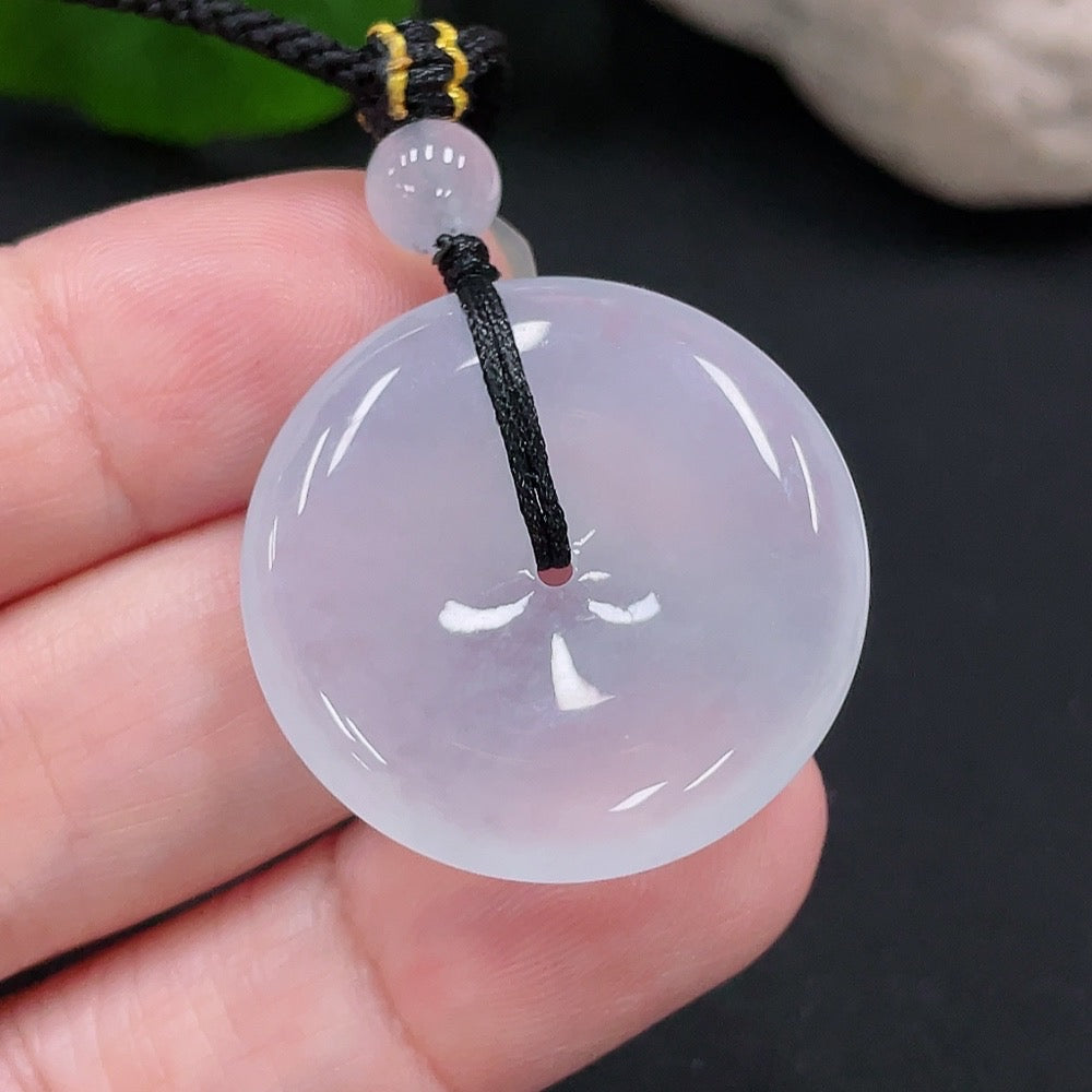 Jadeite Pendant Peace Buckle Total Weight Approx. 10.77g