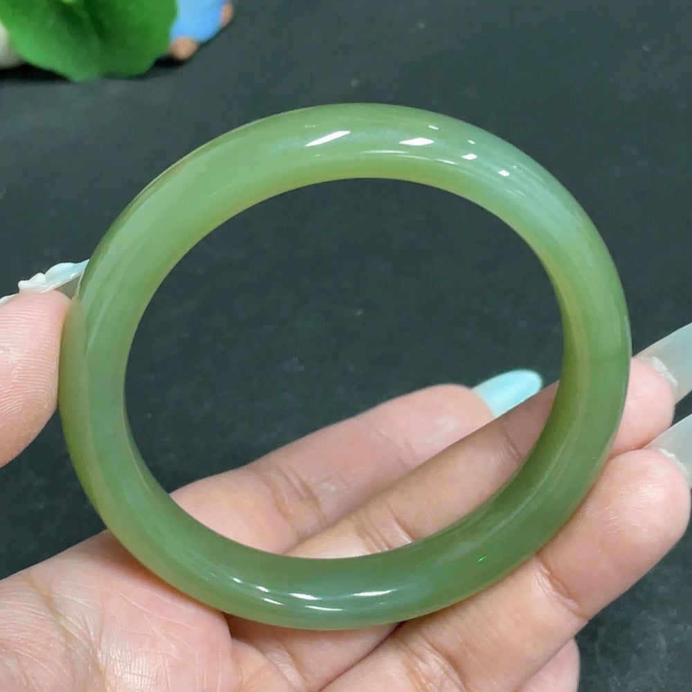 Hetian Jade Round Bracelet Size 57.7 Total Weight Approx. 44.7g