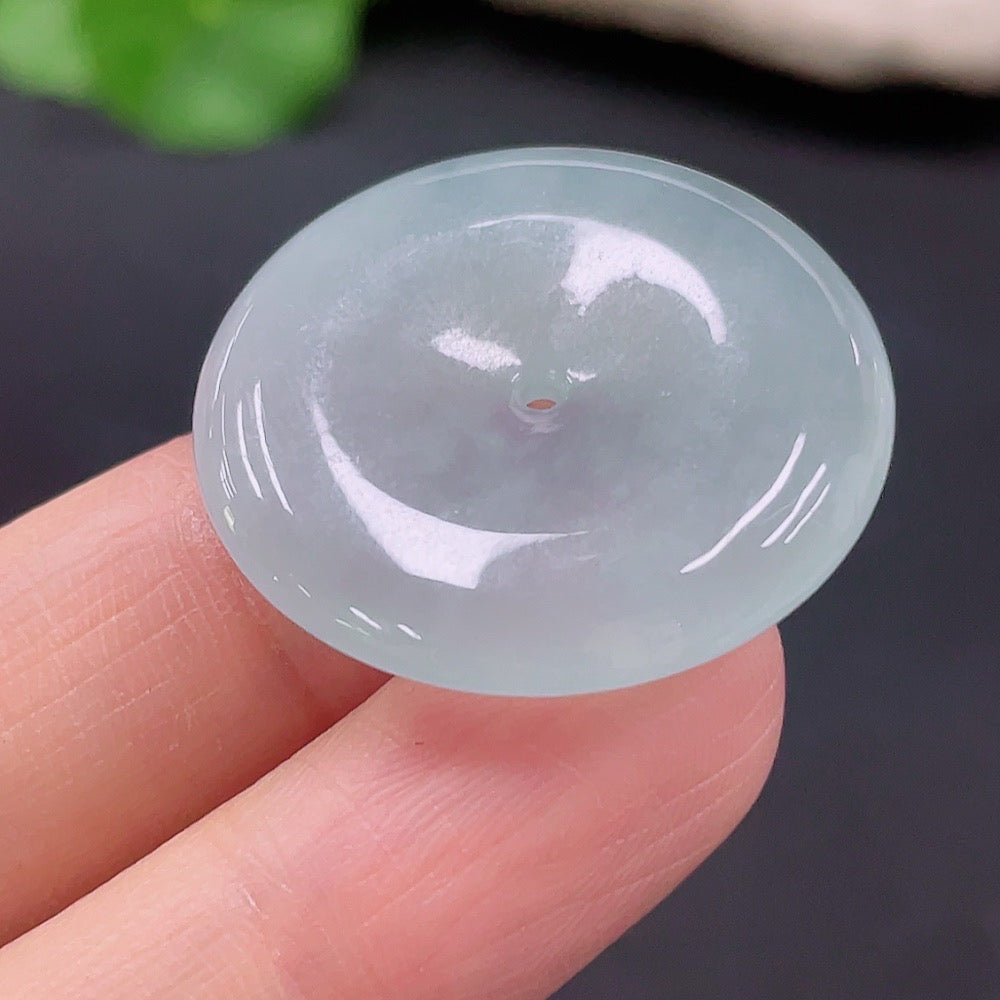 Jadeite Peace Button Pendant Total Weight Approx. 10.11g